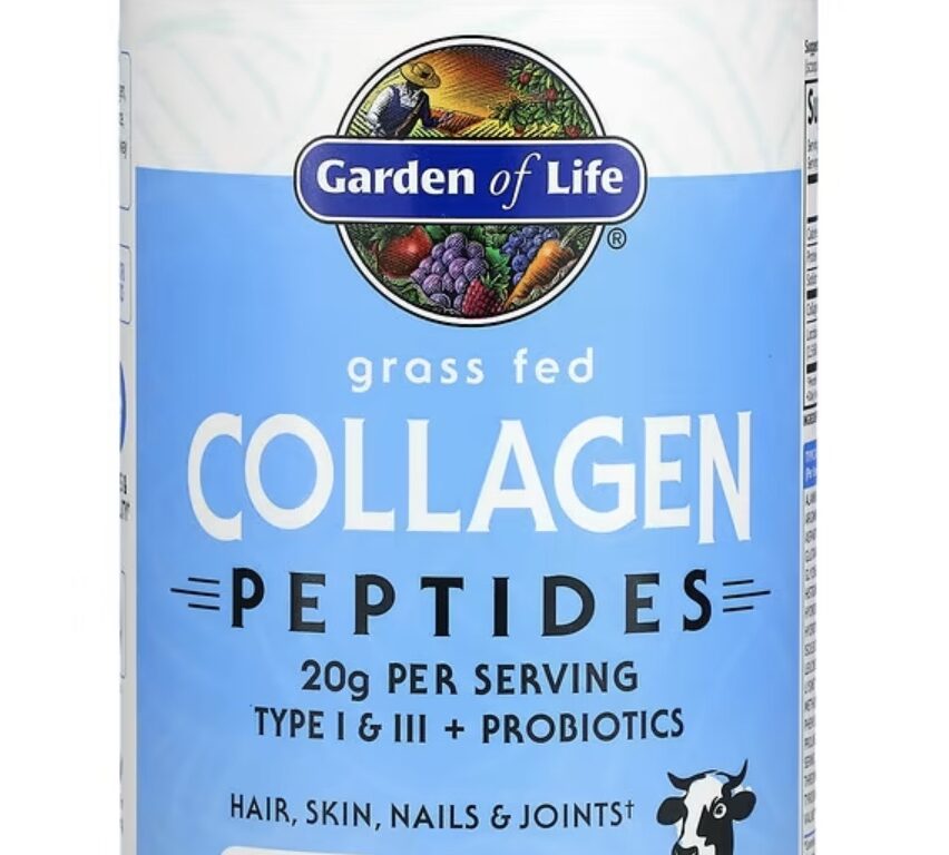 Grass Fed Collagen Peptides, Unflavored, 9.87 oz (280 g),Garden of Life