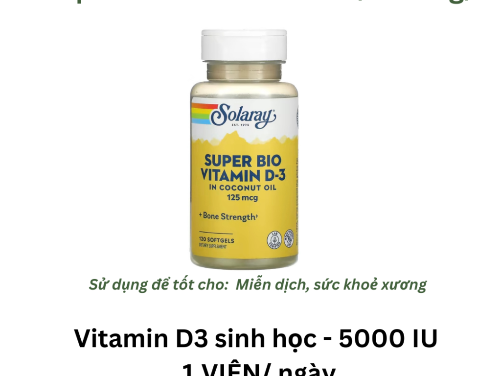 Super Bio Vitamin D3, 125 mcg, 120 Softgels, Solaray