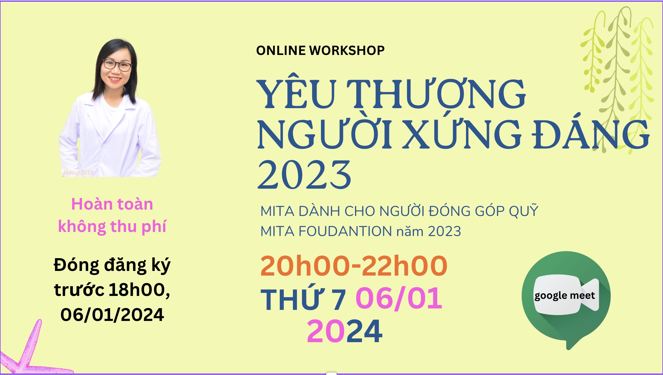 Online workshop 1 - Định hướng chăm sóc sức khoẻ 2024