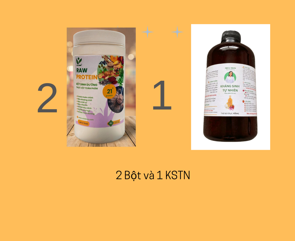 Combo 2 Hộp Bột Raw Protein và 1 lọ KSTN