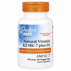 Doctor's Best, Vitamin K2 MK-7 + D3, 60 Veggie Caps